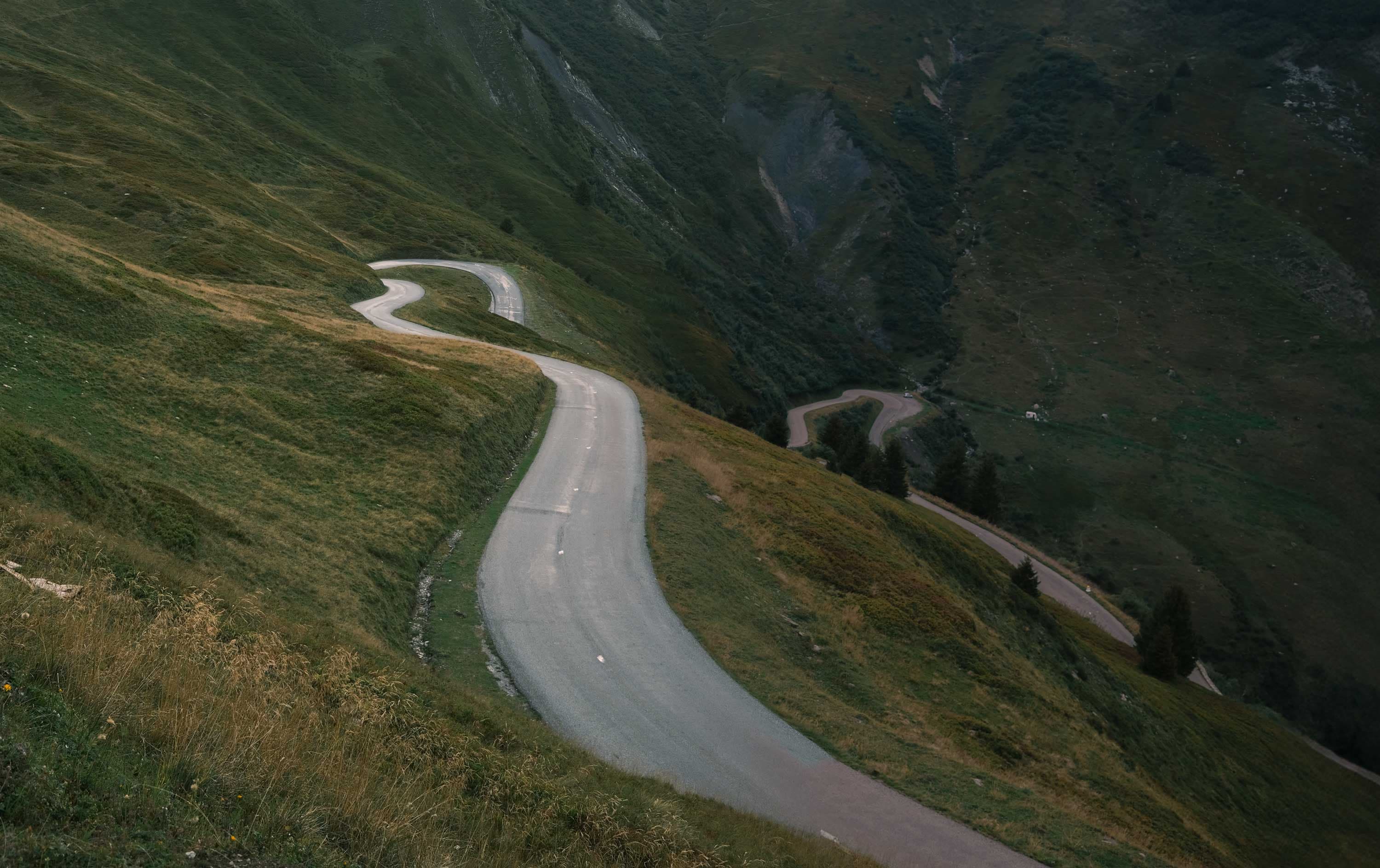 Winding mountain road